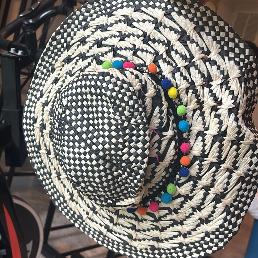 Coastal Cow Girl Vibes Atmosphere Black and White Checkered Hat